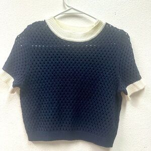 Crop top cardigan vest